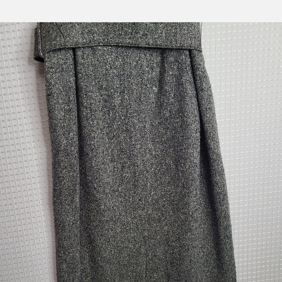 COPY - Talbots Gray Dress with Elegant Lace and Flowy Skirt - Picture 9 of 12